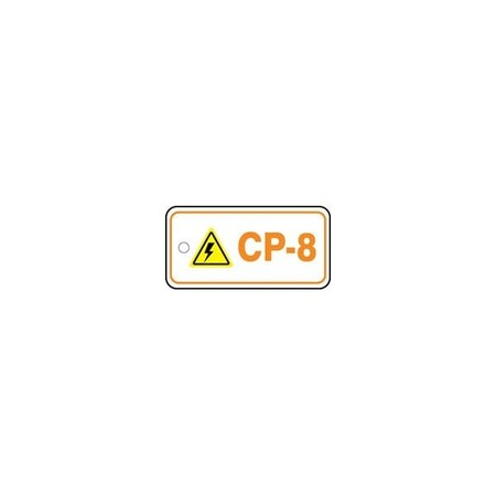Accuform Energy Source ID Tag, CP-8, 1.5inx3in, Adhesive Dura-Poly, 5PK TDF208XVM